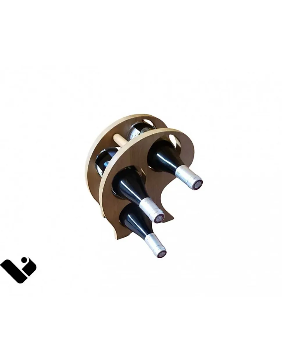 Cepcurva Range Bouteilles En Bois Pour 3 Bouteilles / Hêtre