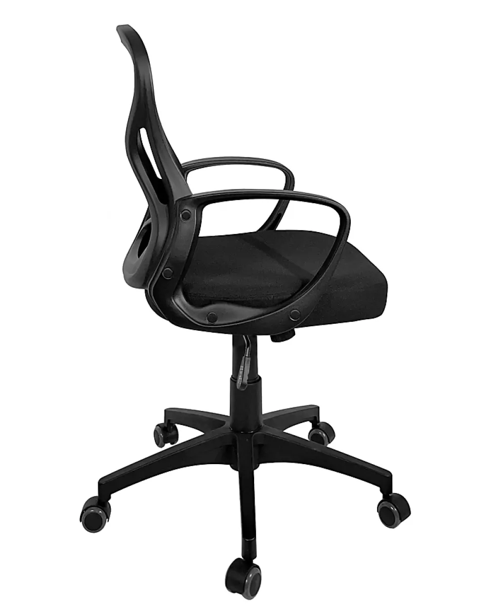 Chaise Bureau Ergonomique, Basculant Textile, Renfort Lombaire Réglable Pivotant FEST (noir)