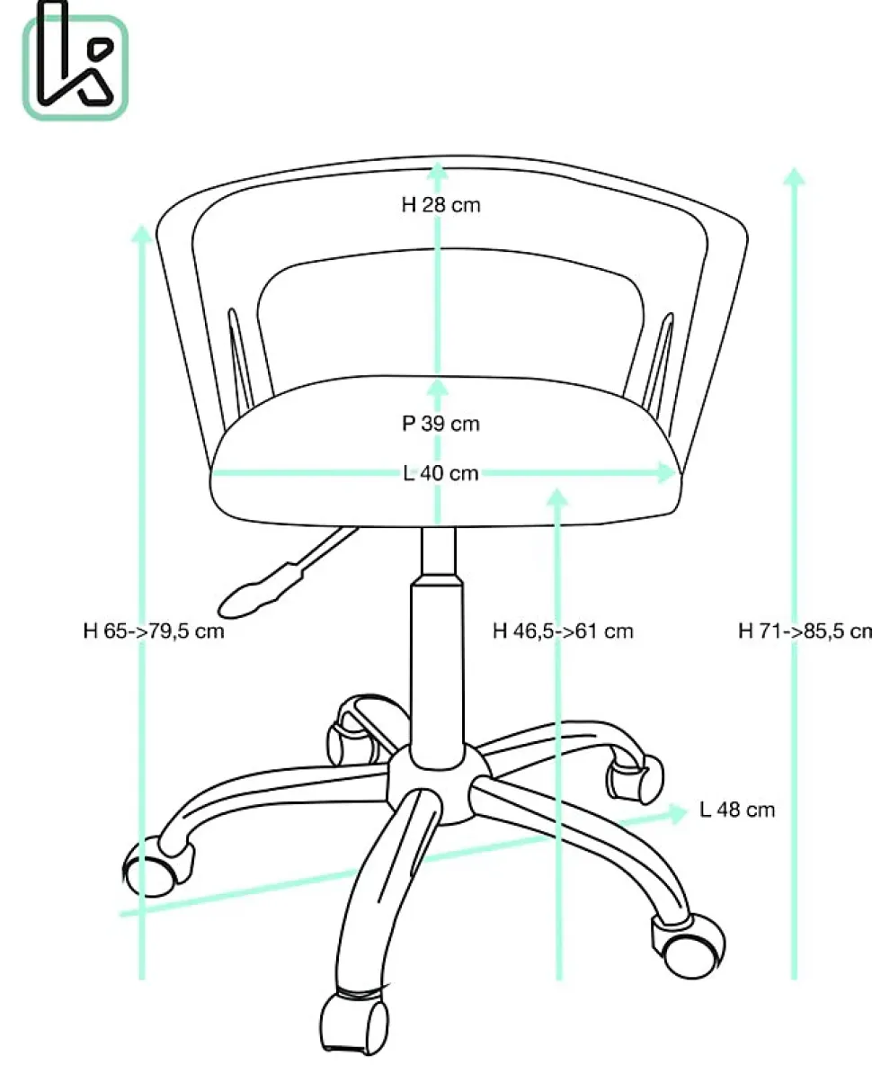 Chaise Bureau Roulettes Accoudoirs Assise Rembourée Hauteur Réglable Pivotant AYA (blanc-gris)