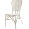 Chaise de bistrot blanche en rotin