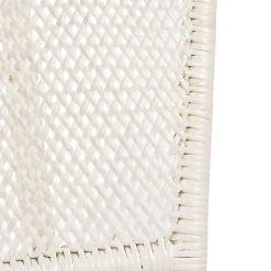 Chaise de bistrot blanche en rotin