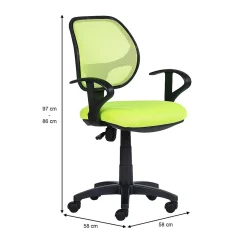 Chaise de bureau à roulettes COOL, vert