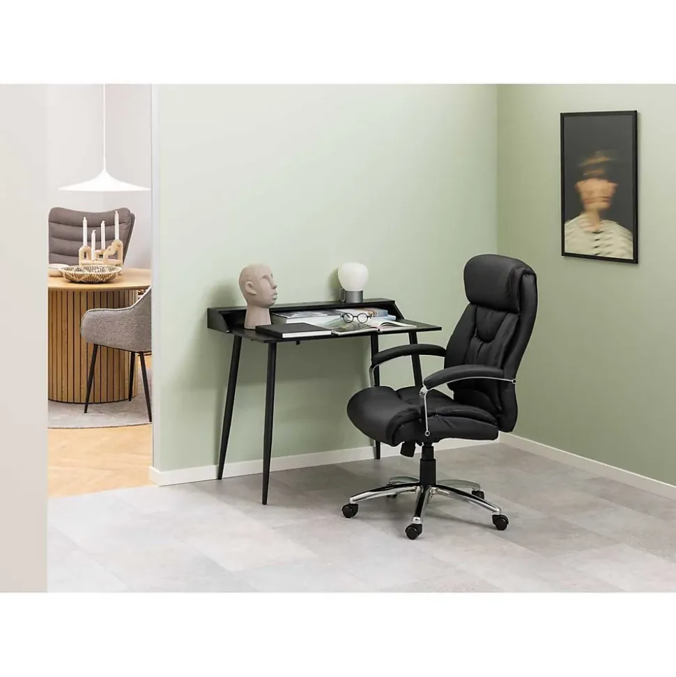 Chaise de bureau à roulettes Ben - Noir