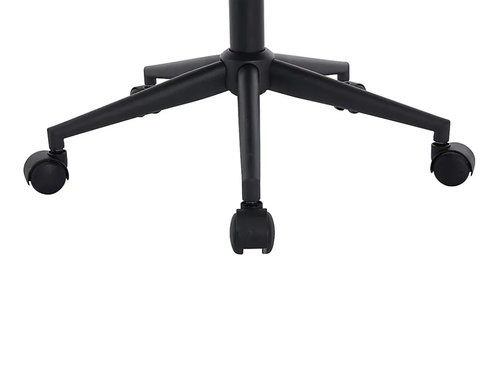 Chaise de bureau - Velours côtelé - Crème et noir - Hauteur réglable - BATARU
