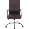 Chaise de bureau Amadora CLP Similicuir marron réglable 43-51 cm
