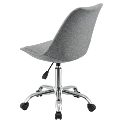 Chaise de Bureau Atherton à Roulettes Réglable en Hauteur Gris Clair en.casa