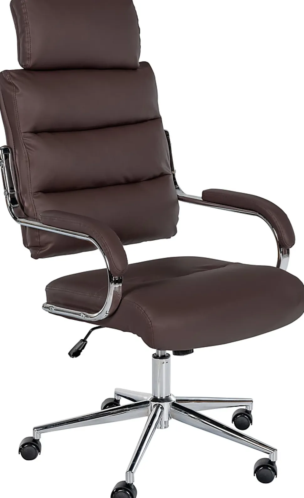 Chaise de bureau Campo similicuir, réglable hauteur, pivotante, charge max 135 kg, avec dossier Marron