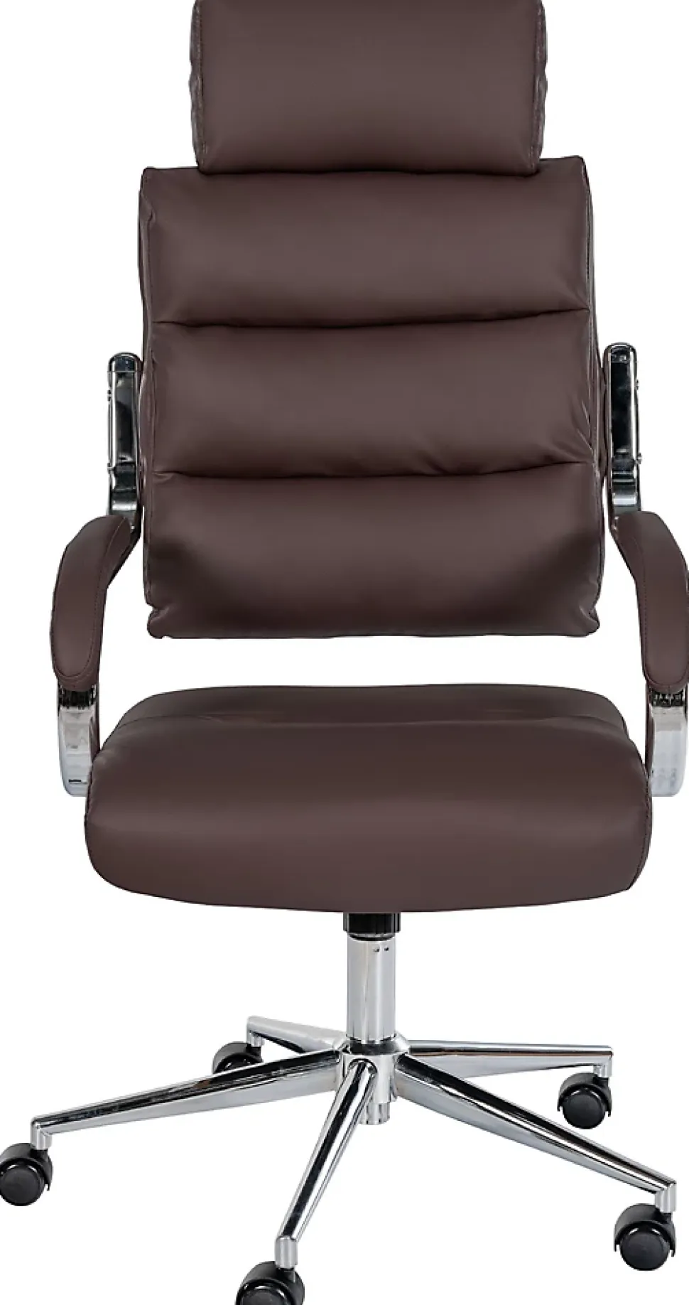 Chaise de bureau Campo similicuir, réglable hauteur, pivotante, charge max 135 kg, avec dossier Marron