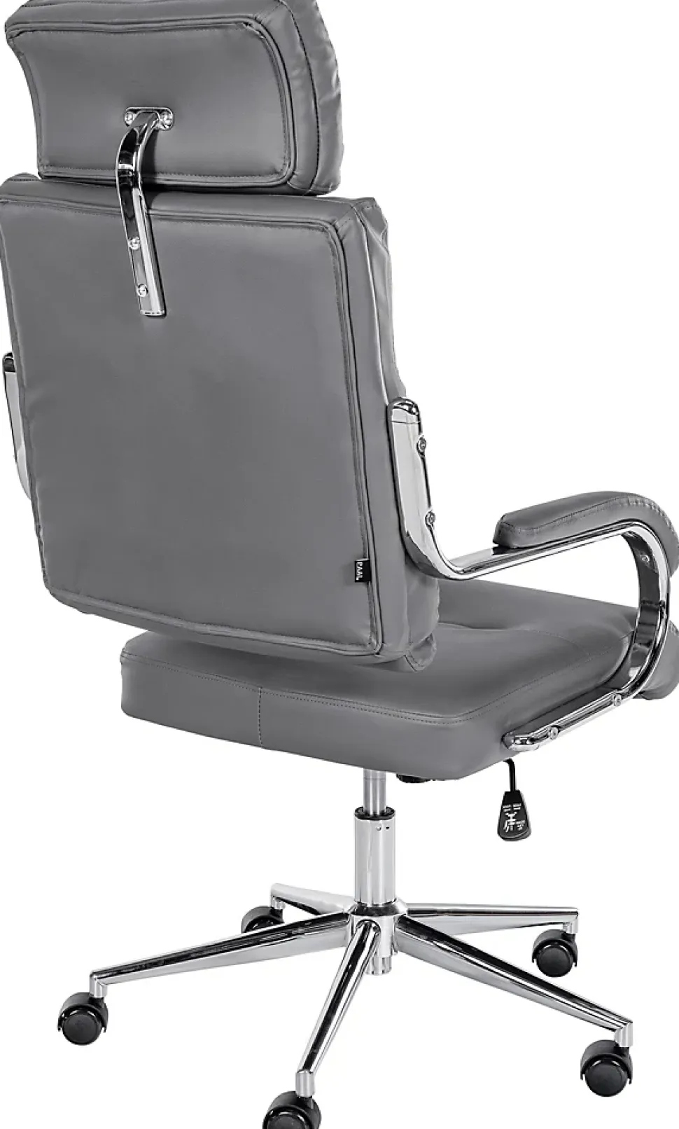 Chaise de bureau Campo similicuir, réglable hauteur, pivotante, charge max 135 kg, avec dossier Gris