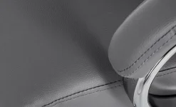 Chaise de bureau Campo similicuir, réglable hauteur, pivotante, charge max 135 kg, avec dossier Gris