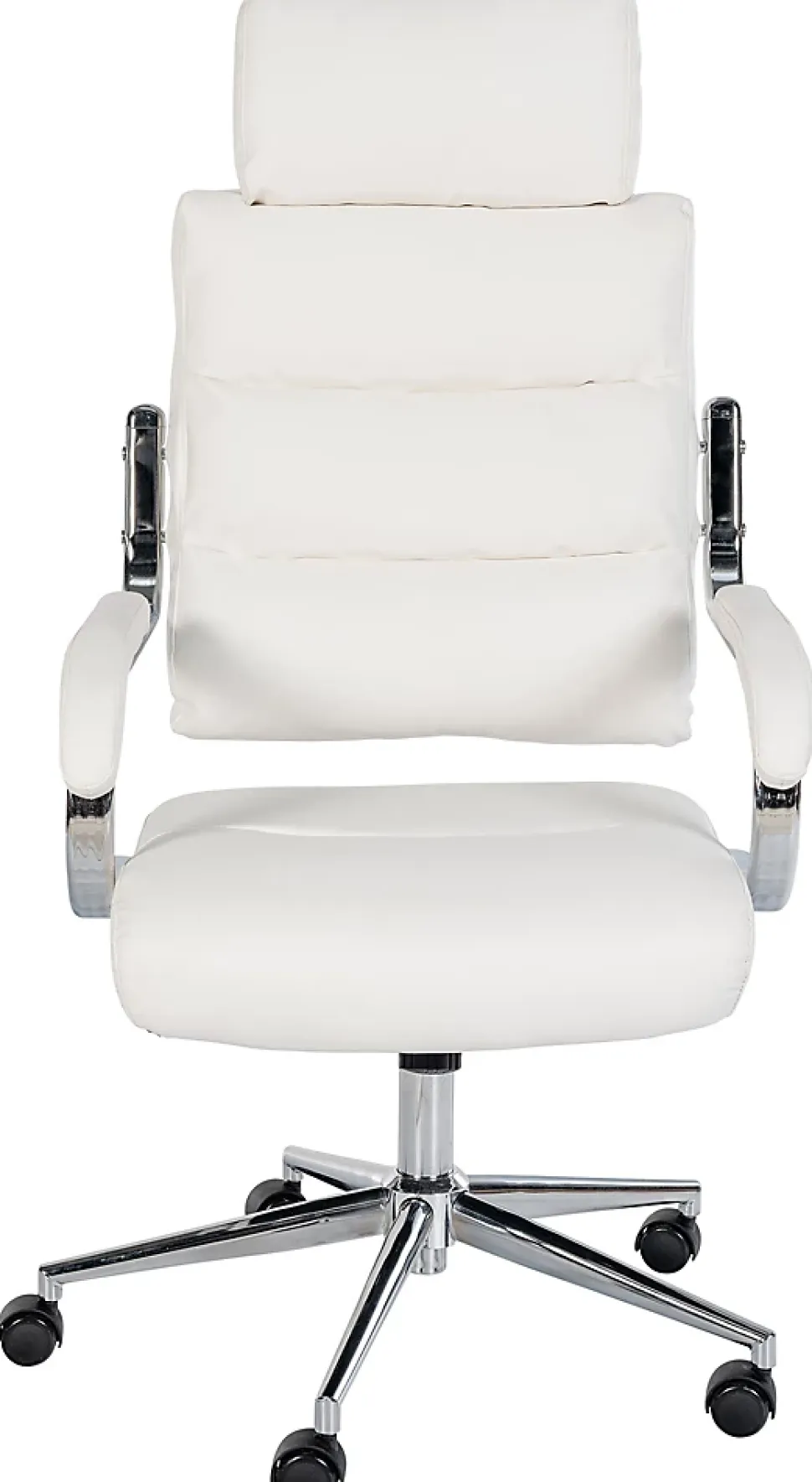 Chaise de bureau Campo similicuir, réglable hauteur, pivotante, charge max 135 kg, avec dossier Blanc