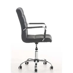 Chaise de bureau CLP Deli V2 tissu gris réglable en hauteur