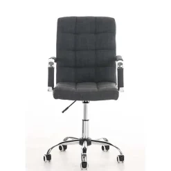 Chaise de bureau CLP Deli V2 tissu gris réglable en hauteur