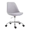 Chaise de bureau CLP Toulouse tissu gris hauteur réglable