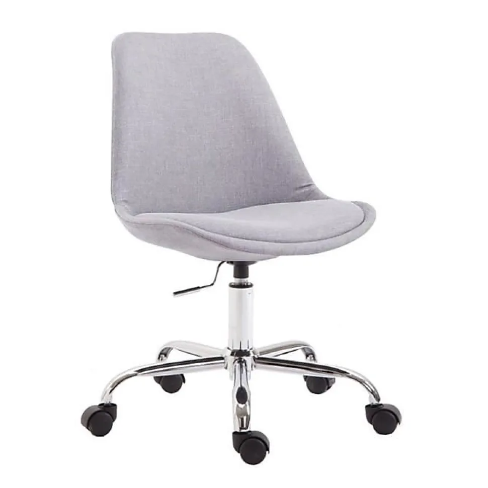 Chaise de bureau CLP Toulouse tissu gris hauteur réglable