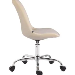 Chaise de bureau CLP Toulouse velours beige réglable