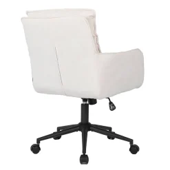 Chaise de bureau CORA Tissu Beige - réglable en hauteur