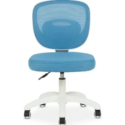 Chaise de bureau enfant MAYLA réglable en tissu mesh - Bleu