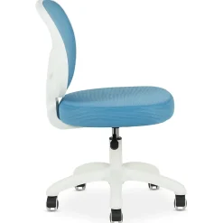 Chaise de bureau enfant MAYLA réglable en tissu mesh - Bleu