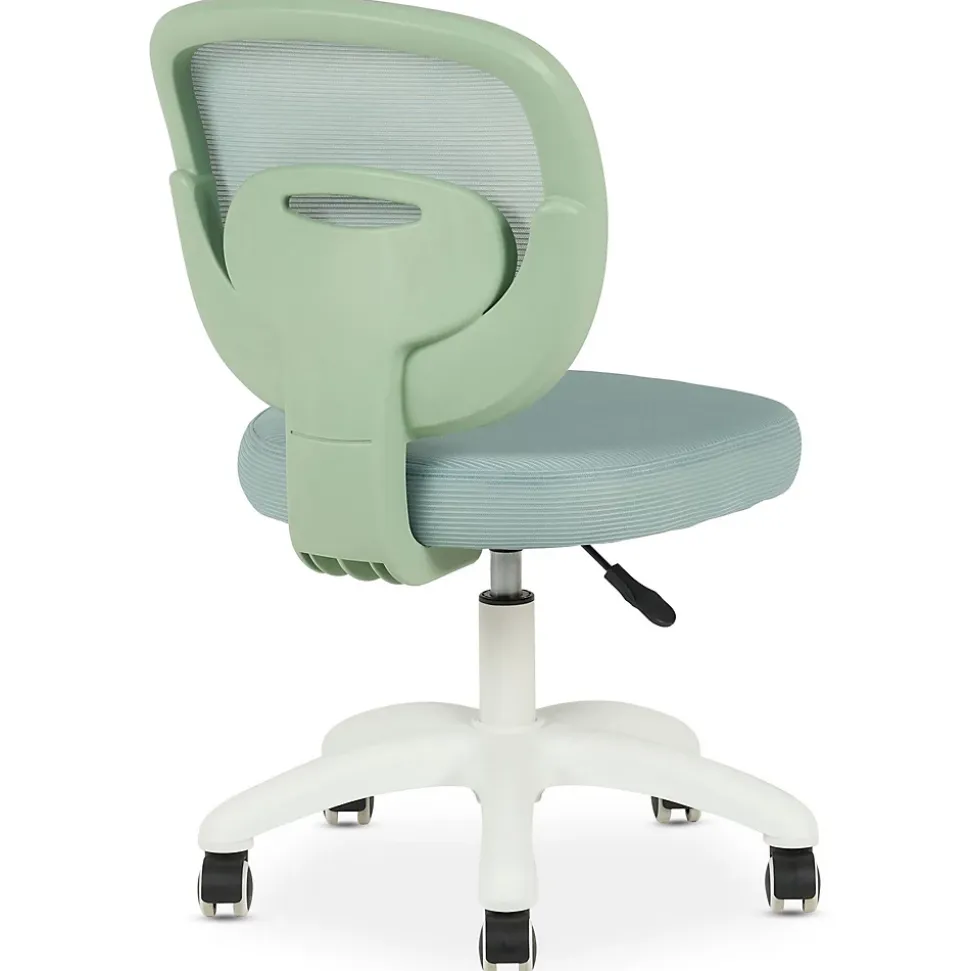 Chaise de bureau enfant MAYLA réglable en tissu mesh - Vert