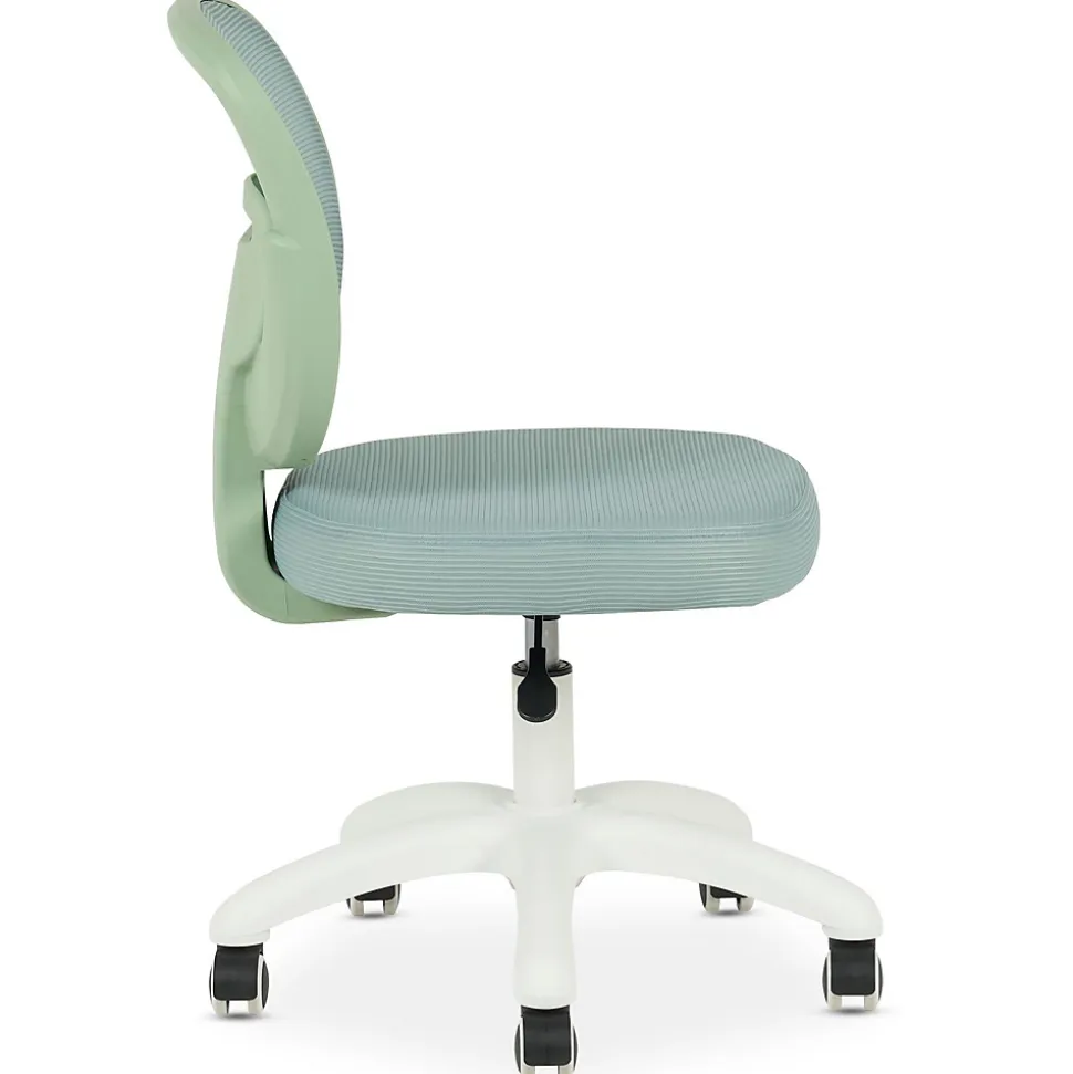 Chaise de bureau enfant MAYLA réglable en tissu mesh - Vert