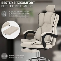 Chaise de bureau ergonomique réglable en hauteur fauteuil de direction pivotant