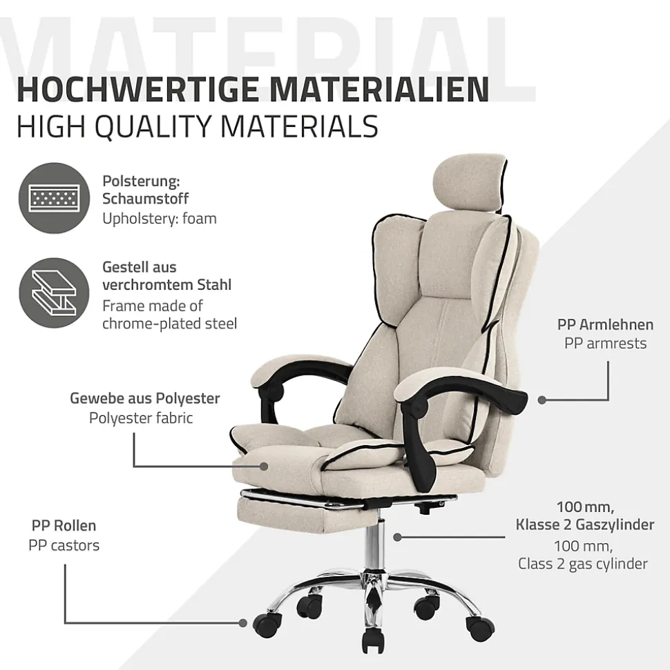 Chaise de bureau ergonomique réglable en hauteur fauteuil de direction pivotant