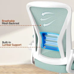 Chaise de bureau ergonomique En Maille Avec Soutien Lombaire, Accoudoirs Réglables