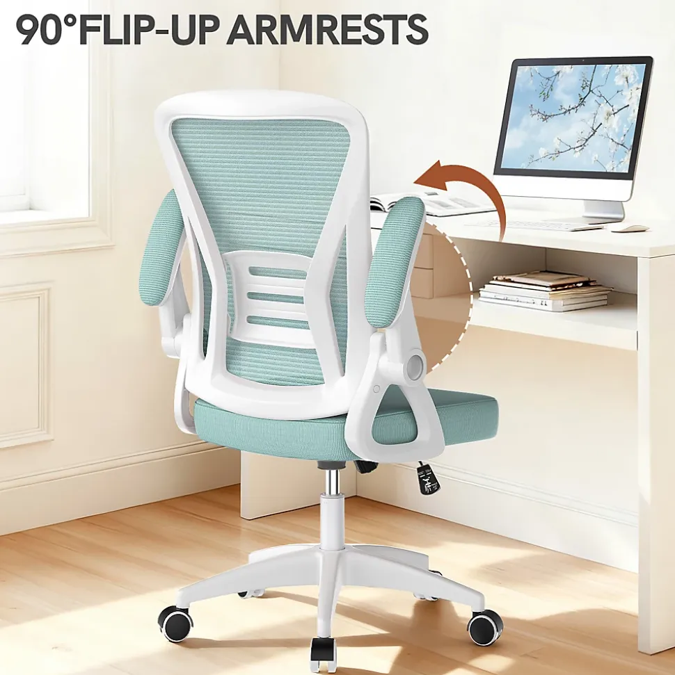 Chaise de bureau ergonomique En Maille Avec Soutien Lombaire, Accoudoirs Réglables