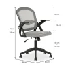 Chaise de bureau ergonomique EREN réglable en tissu mesh - Gris