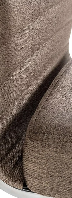 Chaise de bureau ergonomique Amadora, réglable en hauteur, pivotante 360 degrés, similicuir ou tissu. Taupe/Tissu