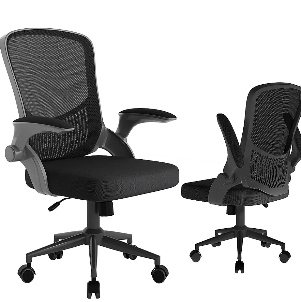 Chaise de Bureau Ergonomique, Hauteur Ajustable & Dossier de Rangement