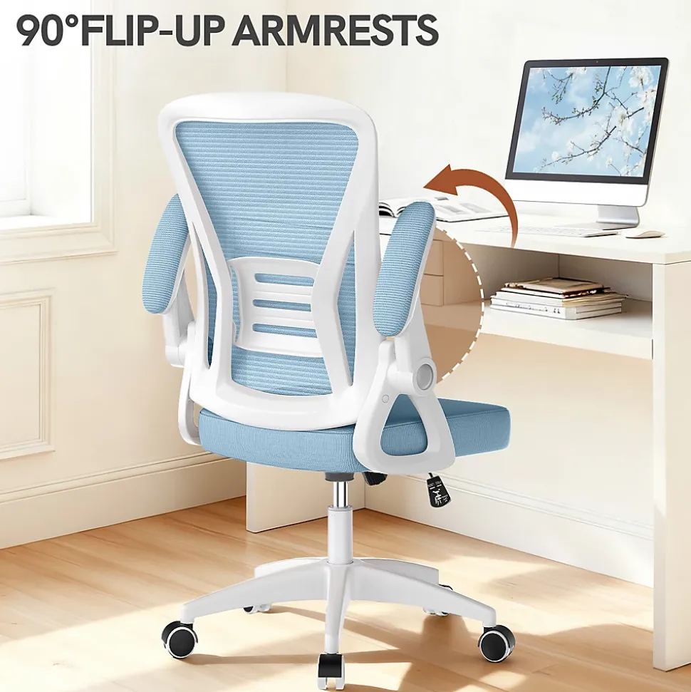 Chaise de bureau ergonomique En Maille Avec Soutien Lombaire, Accoudoirs Réglables