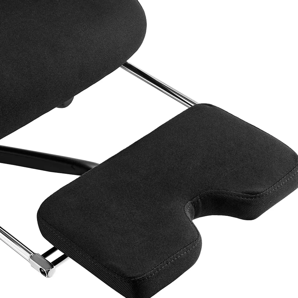 Chaise de bureau ergonomique avec repose-pieds Mankato, accoudoirs 3D, soutien lombaire, appui-tête, supporte jusqu'à 150 kg Noir
