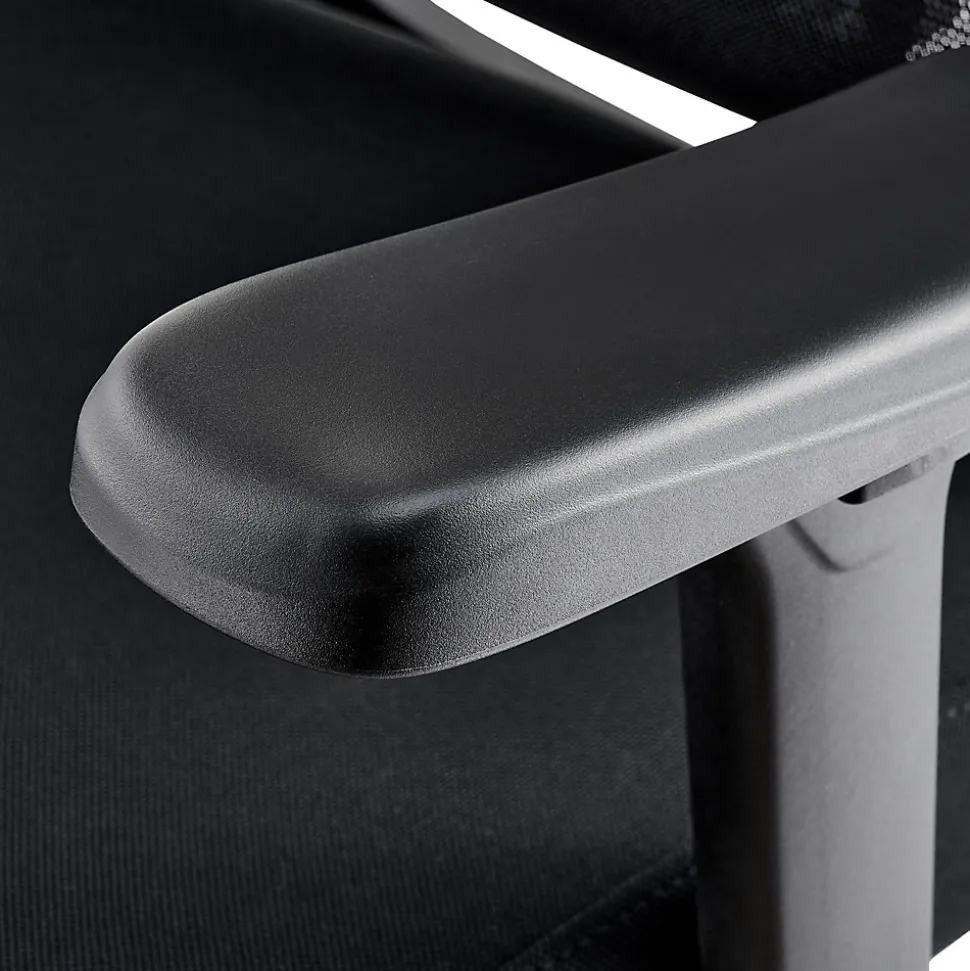 Chaise de bureau ergonomique avec repose-pieds Mankato, accoudoirs 3D, soutien lombaire, appui-tête, supporte jusqu'à 150 kg Noir