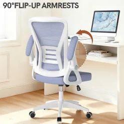 Chaise de bureau ergonomique En Maille Avec Soutien Lombaire, Accoudoirs Réglables