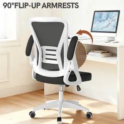 Chaise de bureau ergonomique En Maille Avec Soutien Lombaire, Accoudoirs Réglables