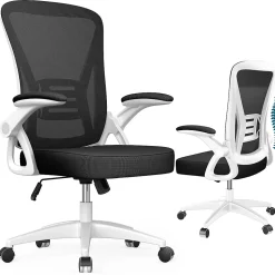 Chaise de bureau ergonomique En Maille Avec Soutien Lombaire, Accoudoirs Réglables