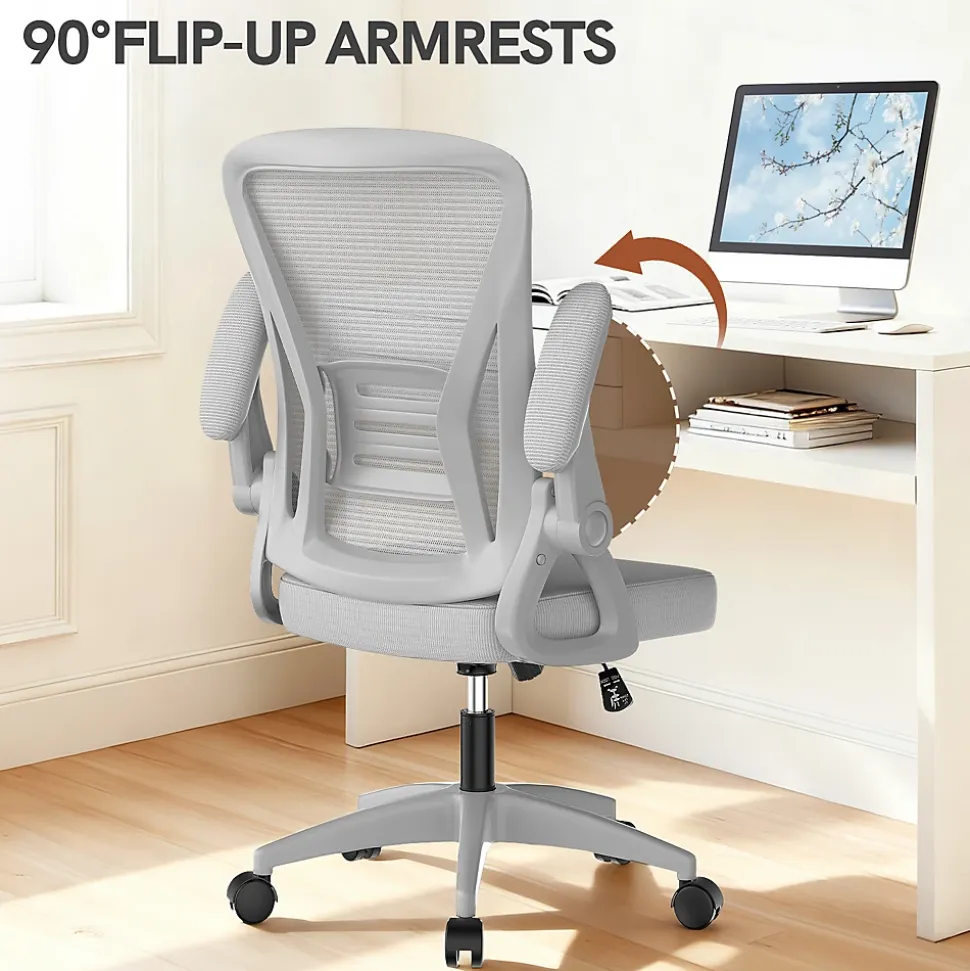 Chaise de bureau ergonomique En Maille Avec Soutien Lombaire, Accoudoirs Réglables
