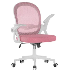 Chaise De Bureau Ergonomique En Maille, Accoudoirs Relevables, Support Lombaire