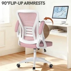 Chaise de bureau ergonomique En Maille Avec Soutien Lombaire, Accoudoirs Réglables