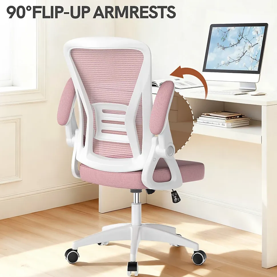 Chaise de bureau ergonomique En Maille Avec Soutien Lombaire, Accoudoirs Réglables