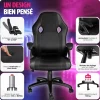 Chaise de bureau gaming Forme ergonomique noir