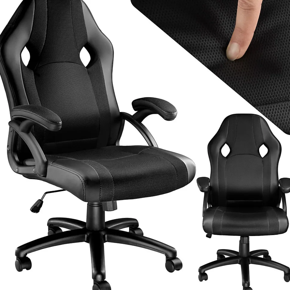 Chaise de bureau gaming Forme ergonomique noir