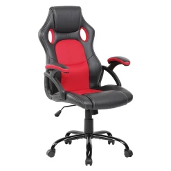 Chaise de Bureau Gaming Siège Noir Rouge Simili-Cuir 120x66x63