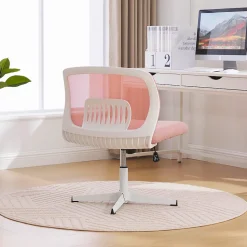 Chaise de bureau hauteur d assise 39-51 cm sans accoudoirs assise large rembourree pivotante 360