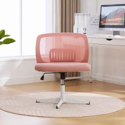Chaise de bureau hauteur d assise 39-51 cm sans accoudoirs assise large rembourree pivotante 360