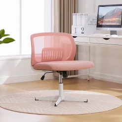 Chaise de bureau hauteur d assise 39-51 cm sans accoudoirs assise large rembourree pivotante 360