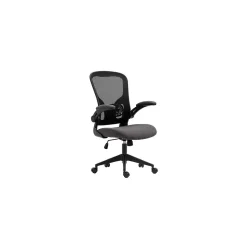 Chaise de bureau IPOLIST Tissu filet noir et gris Confort et modernité pour votre espace de travail