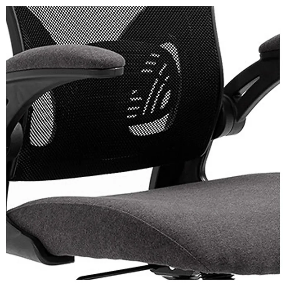 Chaise de bureau IPOLIST Tissu filet noir et gris Confort et modernité pour votre espace de travail